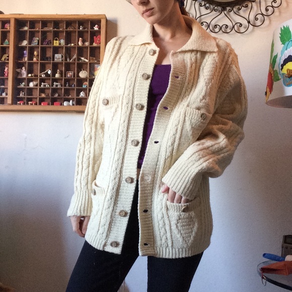 Vintage Pendleton Cable Knit Cardigan - Picture 6 of 8